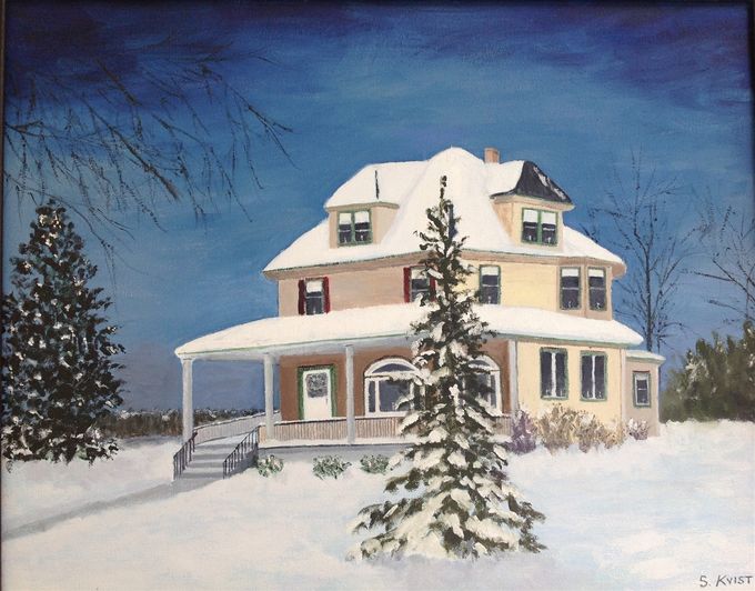 My Christmas present to my husband, 208  CINNAMINSON  AVE., our home of 28 years.  Many happy memories of raising three daughters there.  It was a challenge to keep it a secret while working on it.